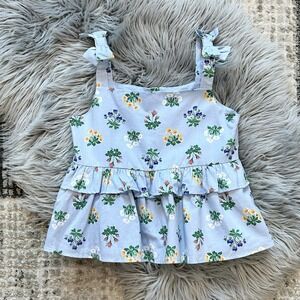 Janie And‎ Jack Girls Floral Tiered Cropped Top Size 12 NWT $42